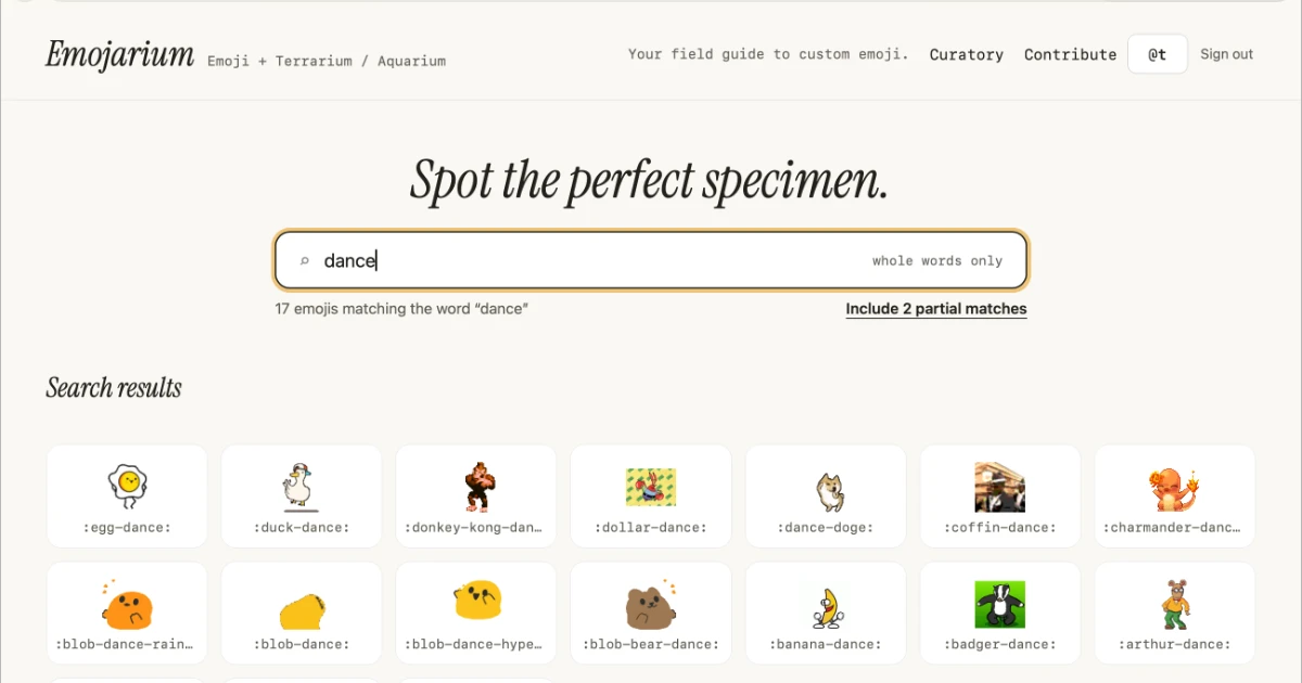 Emojarium, like emoji terrarium, site screenshot